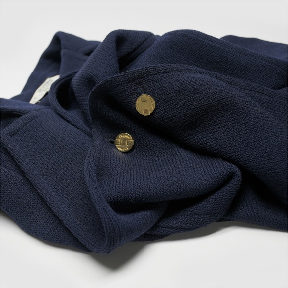 ST. JOHN by MARIE GRAY Navy Blue Knit Blazer Jacket Size 10 - Picture 7 of 9